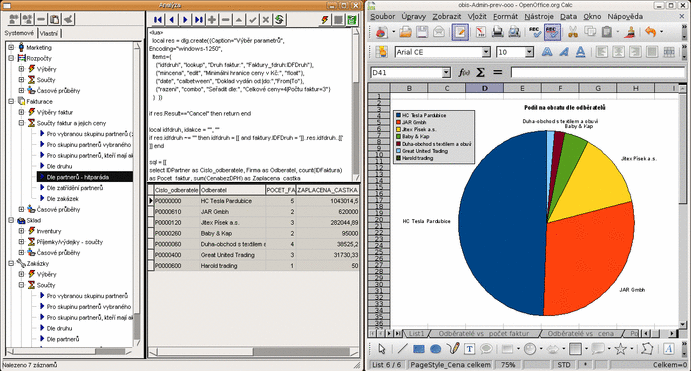 Analýza vydaných faktur s výstupem do OpenOffice